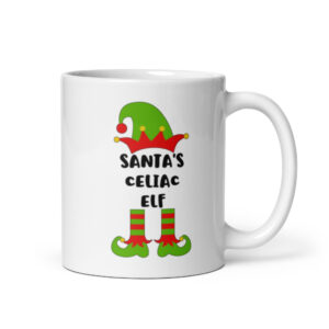 CHRISTMAS-2022-Santas-Celiac-Elf-MUG-handle-on-right