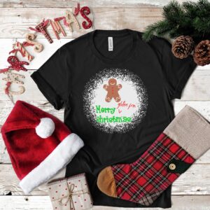 SHIRTS-2024-Merry-Gluten-Free-Christmas-GINGERBREAD-BOY-Shirt-BLACK-1-Bella-3001-Womens