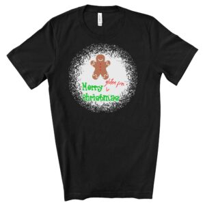 SHIRTS-2024-Merry-Gluten-Free-Christmas-GINGERBREAD-BOY-Shirt-BLACK-3-Bella-3001-Womens
