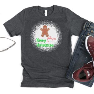 SHIRTS-2024-Merry-Gluten-Free-Christmas-GINGERBREAD-BOY-Shirt-DARK-GREY-Heather-1-Bella-3001-Mens