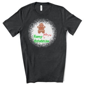 SHIRTS-2024-Merry-Gluten-Free-Christmas-GINGERBREAD-GIRL-Shirt-DARK-GREY-Heather-2-Bella-3001-Mens