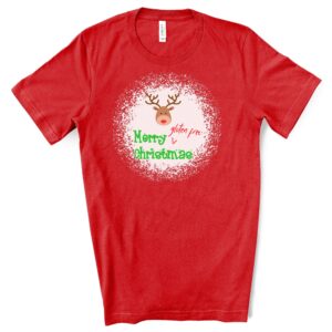 SHIRTS-2024-Merry-Gluten-Free-Christmas-REINDEER-Shirt-RED-3-Bella-3001-Womens