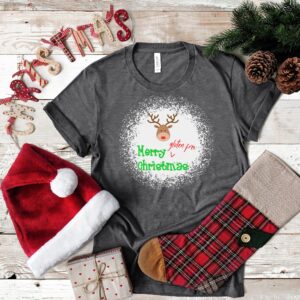 SHIRTS-2024-Merry-Gluten-Free-Christmas-REINDEER-Shirt-DARK-GREY-Heather-1-Bella-3001-Womens