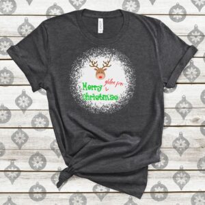 SHIRTS-2024-Merry-Gluten-Free-Christmas-REINDEER-Shirt-DARK-GREY-Heather-2-Bella-3001-Womens