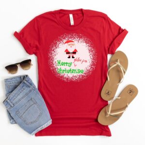 SHIRTS-2024-Merry-Gluten-Free-Christmas-SANTA-Shirt-RED-2-Bella-3001-Womens