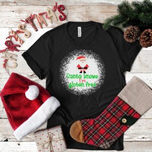 SHIRTS-2024-Santa-Knows-Im-Gluten-Free-Christmas-Shirt-BLACK-1-Bella-3001-Womens