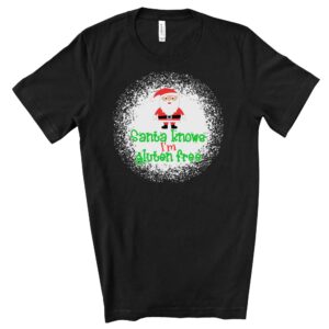 SHIRTS-2024-Santa-Knows-Im-Gluten-Free-Christmas-Shirt-BLACK-3-Bella-3001-Womens