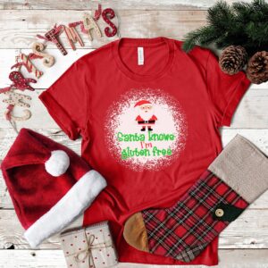 SHIRTS-2024-Santa-Knows-Im-Gluten-Free-Christmas-Shirt-RED-1-Bella-3001-Womens
