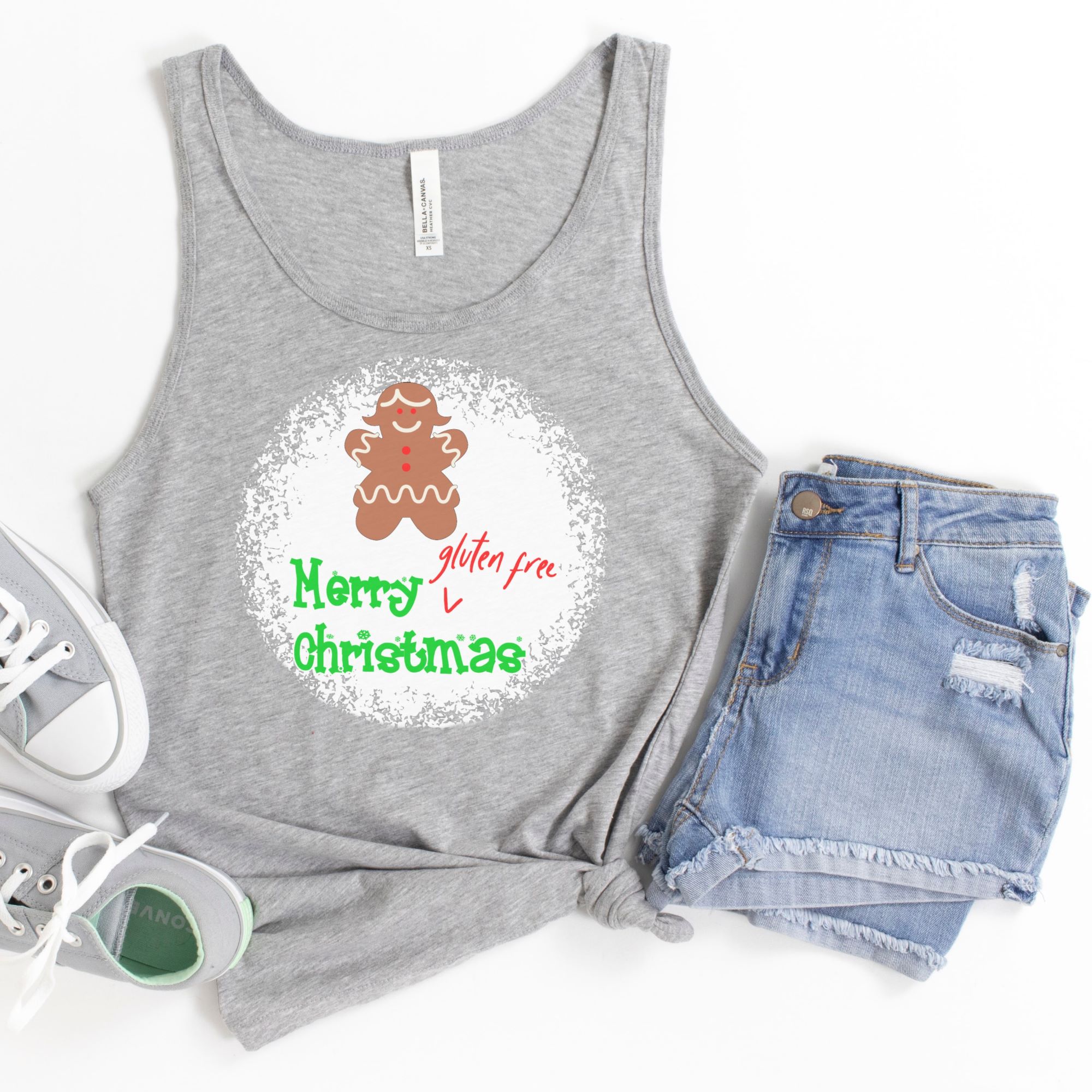 TANKS-2024-Merry-Gluten-Free-Christmas-GINGERBREAD-GIRL-Tank-LIGHT-GREY-A-Heather-1-Bella-3480-Womens