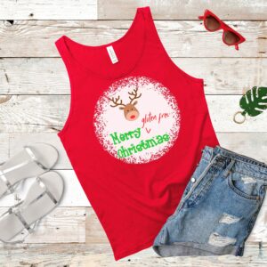TANKS-2024-Merry-Gluten-Free-Christmas-REINDEER-Tank-RED-1-Bella-3480-Womens