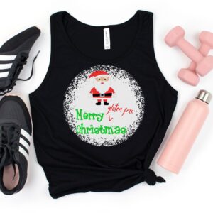 TANKS-2024-Merry-Gluten-Free-Christmas-SANTA-Tank-BLACK-1-Bella-3480-Womens