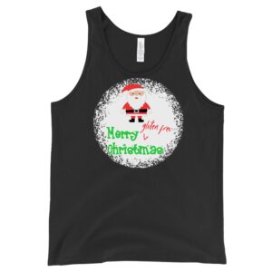 TANKS-2024-Merry-Gluten-Free-Christmas-SANTA-Tank-BLACK-2-Bella-3480-Womens