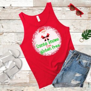TANKS-2024-Santa-Knows-Im-Gluten-Free-Christmas-Tank-RED-1-Bella-3480-Womens