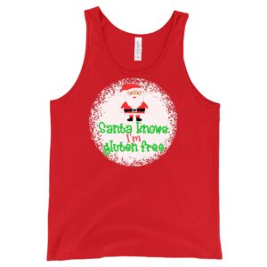 TANKS-2024-Santa-Knows-Im-Gluten-Free-Christmas-Tank-RED-2-Bella-3480-Womens