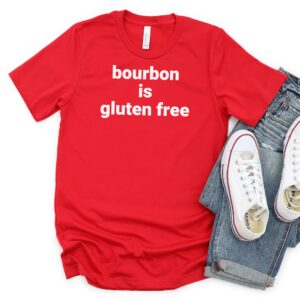 SHIRTS-2024-Bourbon-is-Gluten-Free-Shirt-RED-1-Bella-3001-Mens