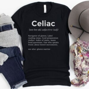 SHIRTS-2024-Celiac-Definition-Shirt-BLACK-1-Bella-3001-Womens