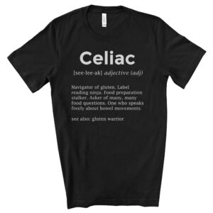 SHIRTS-2024-Celiac-Definition-Shirt-BLACK-2-Bella-3001-Womens