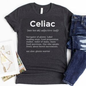 SHIRTS-2024-Celiac-Definition-Shirt-DARK-GREY-Heather-1-Bella-3001-Womens