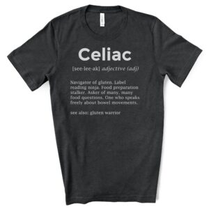 SHIRTS-2024-Celiac-Definition-Shirt-DARK-GREY-Heather-2-Bella-3001-Mens