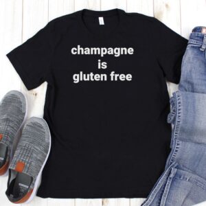 SHIRTS-2024-Champagne-is-Gluten-Free-Shirt-BLACK-1-Bella-3001-Mens