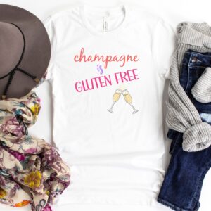 SHIRTS-2024-Champagne-is-Gluten-Free-Shirt-COLOUR-on-WHITE-1-Bella-3001-Womens