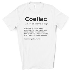 SHIRTS-2024-Coeliac-Definition-Shirt-WHITE-2-Bella-3001-Mens