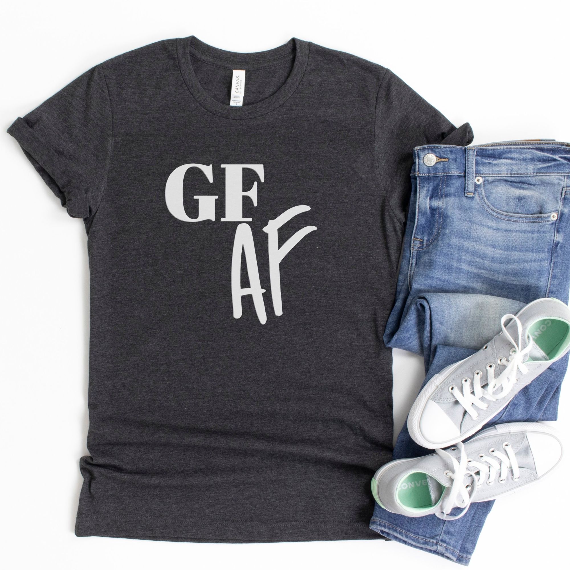 SHIRTS-2024-Gluten-Free-AF-DARK-GREY-Heather-1-Bella-3001-Womens