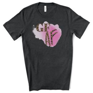 SHIRTS-2024-Gluten-Free-AF-Leopard-Print-DARK-GREY-Heather-2-Bella-3001-Womens