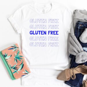 SHIRTS-2024-Gluten-Free-Repeat-Shirt-BLUE-on-WHITE-1-Bella-3001-Womens