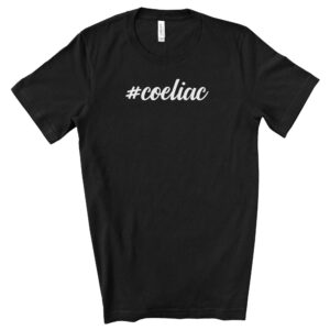 SHIRTS-2024-Hashtag-Coeliac-Shirt-BLACK-2-Bella-3001-Womens