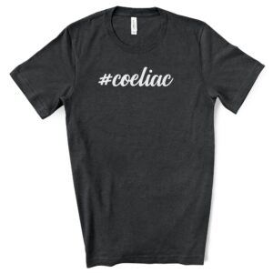 SHIRTS-2024-Hashtag-Coeliac-Shirt-DARK-GREY-Heather-2-Bella-3001-Mens