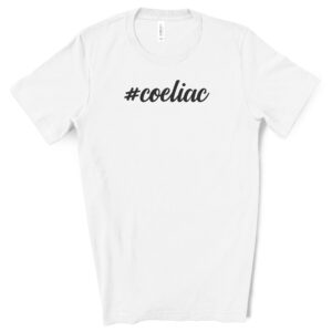 SHIRTS-2024-Hashtag-Coeliac-Shirt-WHITE-2-Bella-3001-Womens