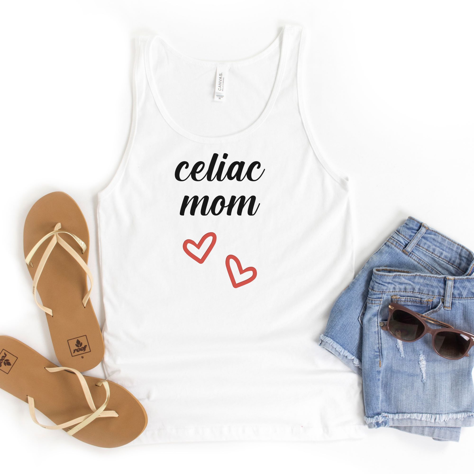 TANKS-2024-Celiac-Mom-Tank-WHITE-1-Bella-3480-Womens