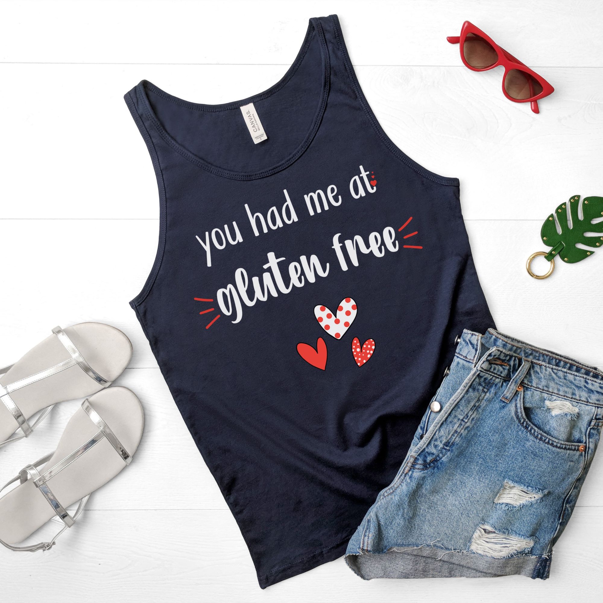 TANKS-2024-You-Had-Me-At-Gluten-Free-Tank-NAVY-1-Bella-3480-Womens