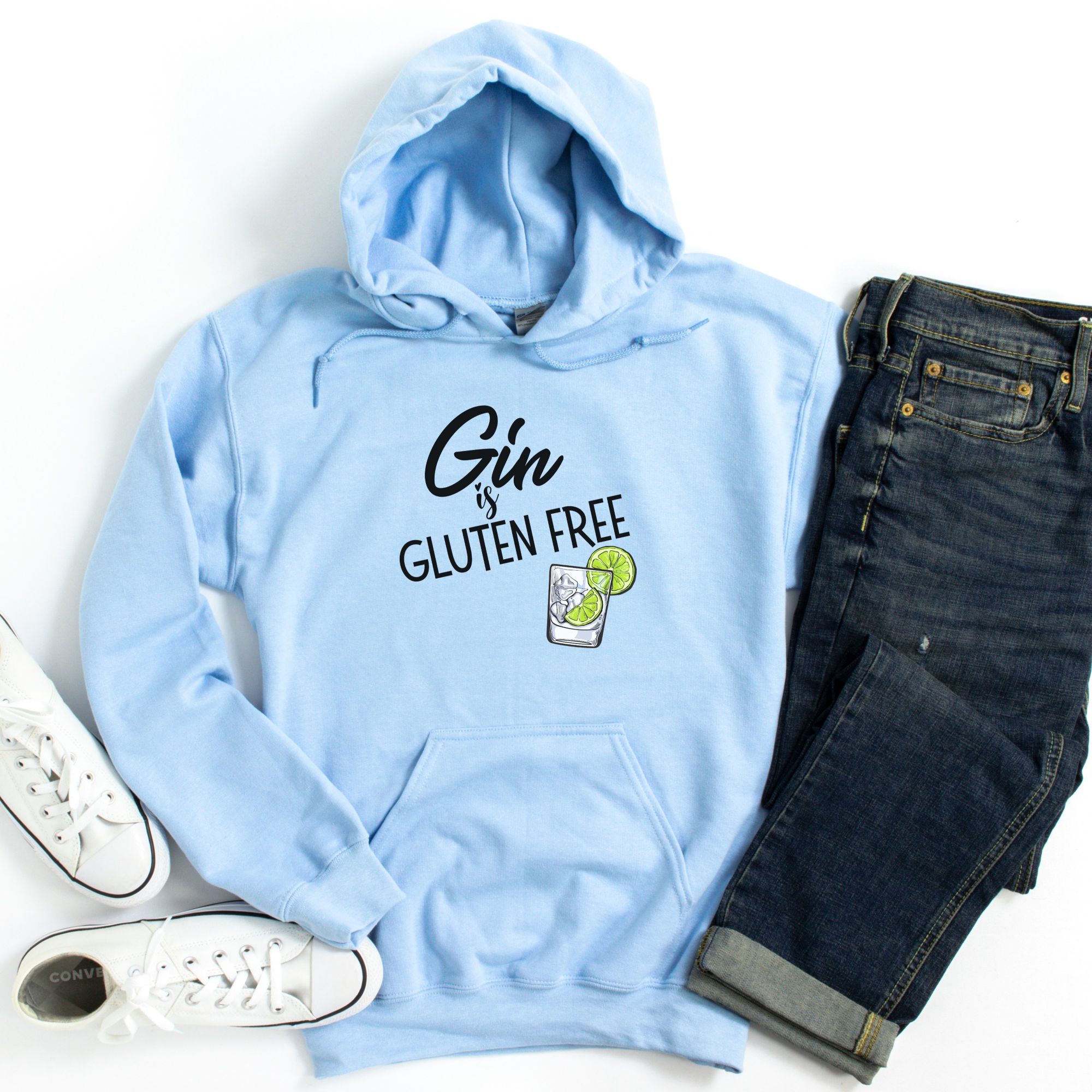 HOODIES-2024-Gin-is-Gluten-Free-Hoodie-BLUE-1-Gildan-18500-Womens