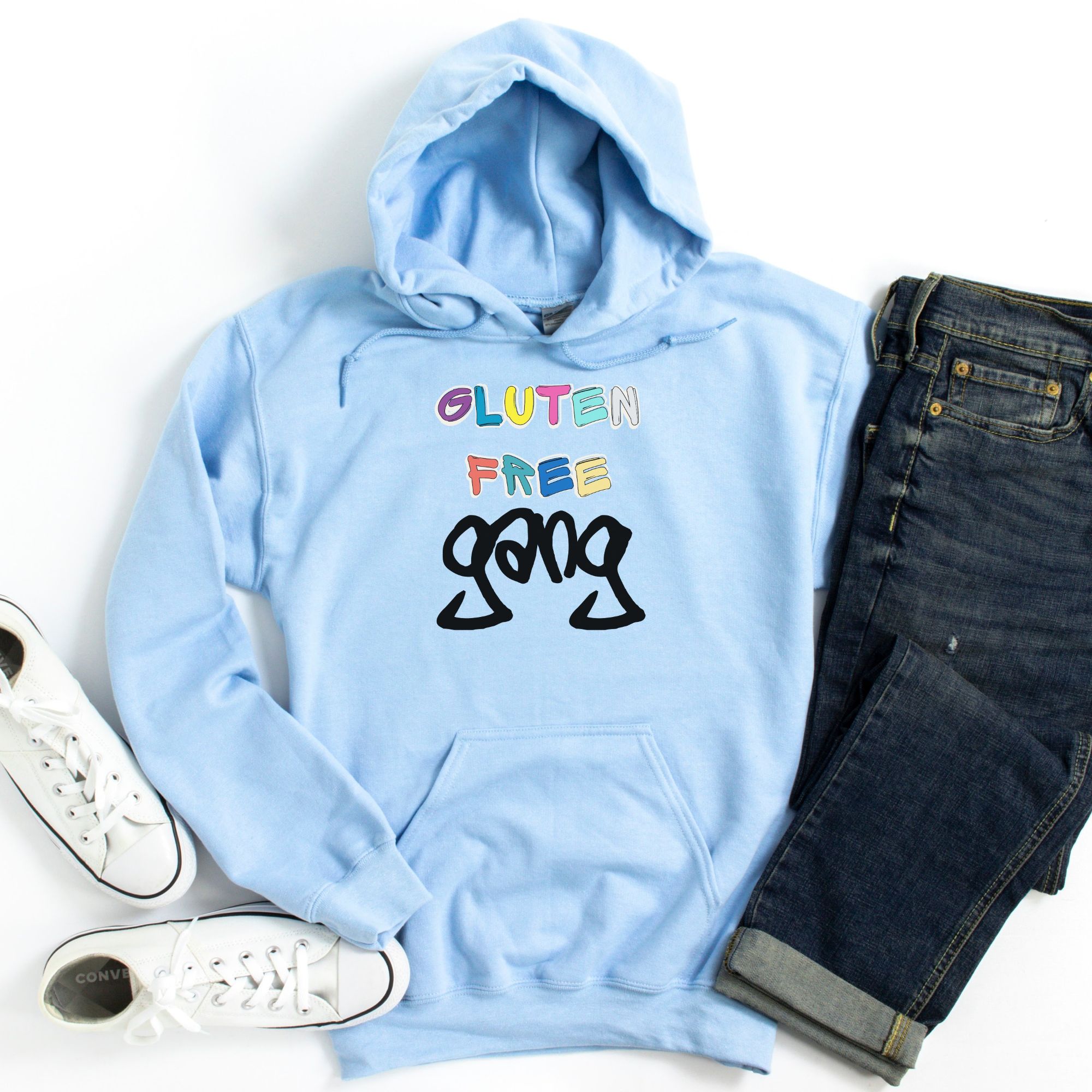 HOODIES-2024-Gluten-Free-Gang-Hoodie-BLUE-1-Gildan-18500-Womens