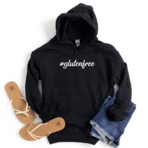 HOODIES-2024-Hashtag-Gluten-Free-Hoodie-BLACK-1-Gildan-18500-Womens