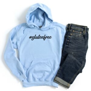 HOODIES-2024-Hashtag-Gluten-Free-Hoodie-BLUE-1-Gildan-18500-Womens