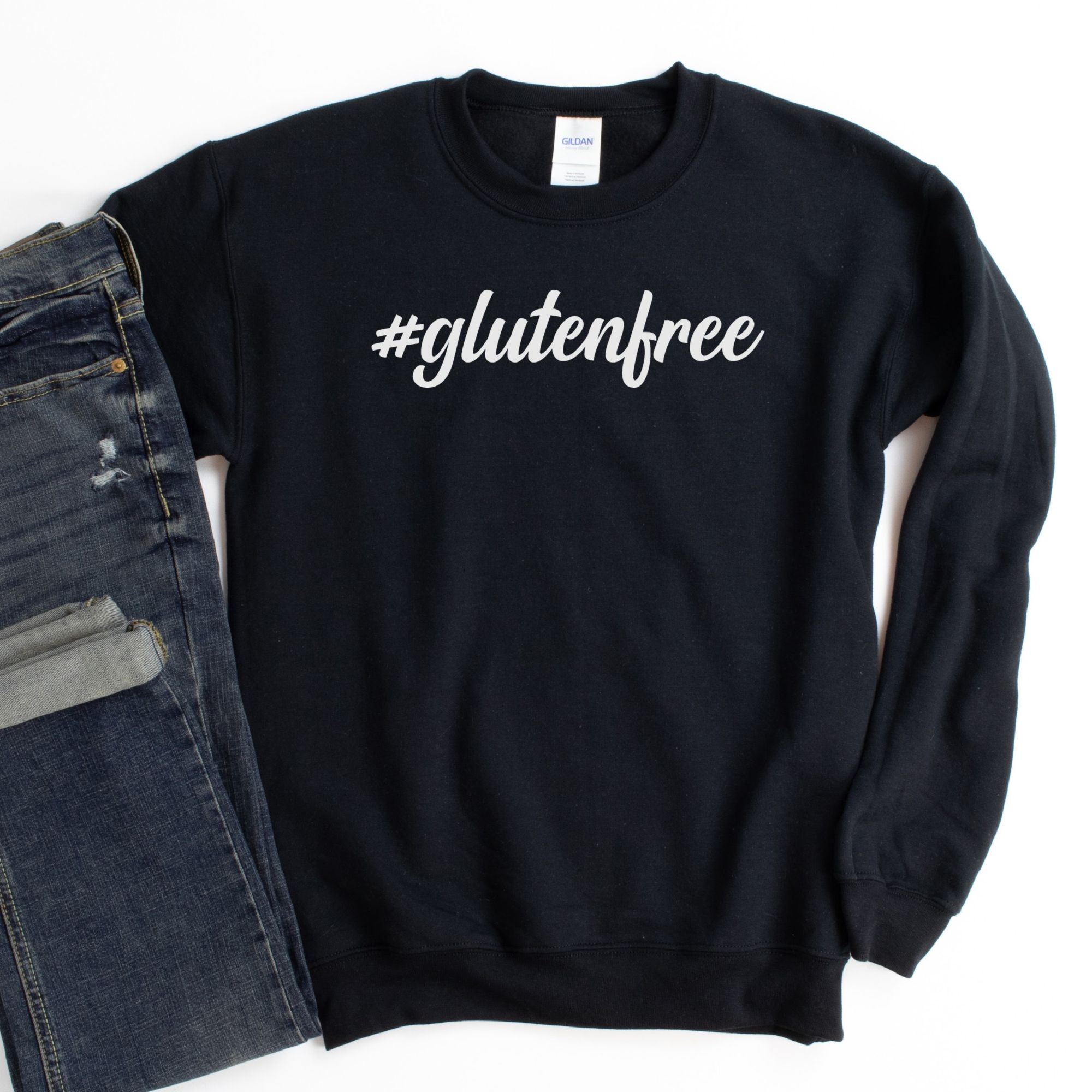 JUMPERS-2024-Hashtag-Gluten-Free-Jumper-BLACK-1-Gildan-18000-Mens