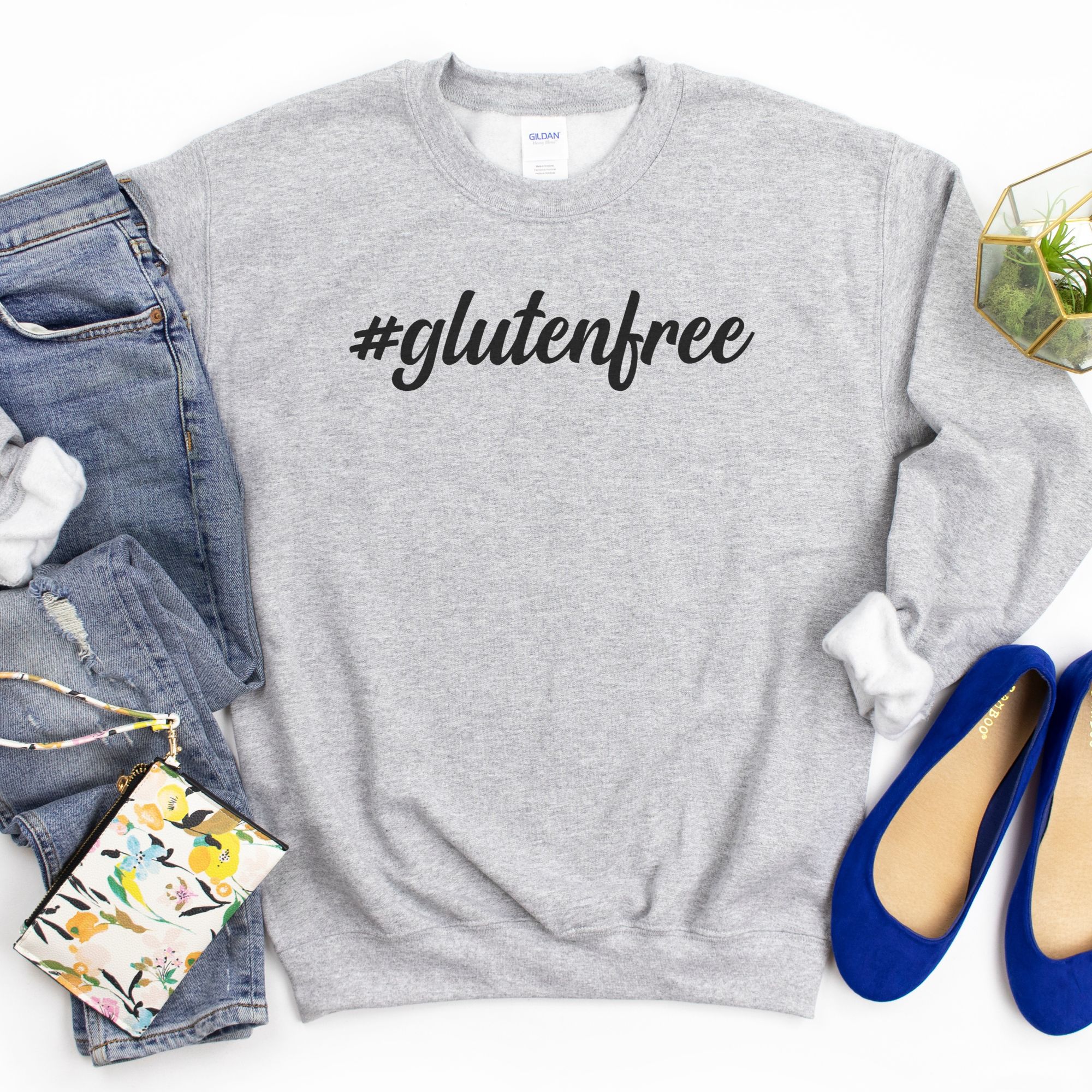 JUMPERS-2024-Hashtag-Gluten-Free-Jumper-LIGHT-GREY-1-Gildan-18000-Womens