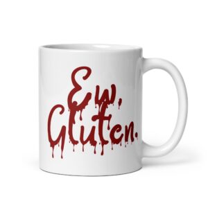 MUGS-2024-Ew-Gluten-Halloween-Mug-BLOOD-DRIP-2-handle-on-right