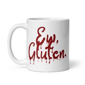 MUGS-2024-Ew-Gluten-Halloween-Mug-BLOOD-DRIP-4-handle-on-right
