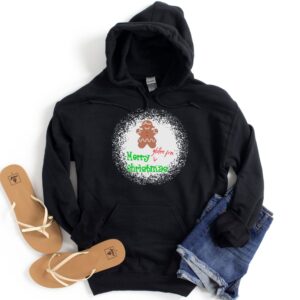 HOODIES-2024-Merry-Gluten-Free-Christmas-GINGERBREAD-GIRL-Hoodies-BLACK-1-Gildan-18500-Womens