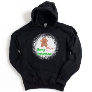 HOODIES-2024-Merry-Gluten-Free-Christmas-GINGERBREAD-GIRL-Hoodies-BLACK-2-Gildan-18500-Womens