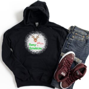 HOODIES-2024-Merry-Gluten-Free-Christmas-REINDEER-Hoodie-BLACK-1-Gildan-18500-Mens