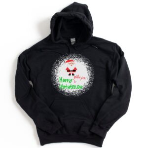 HOODIES-2024-Merry-Gluten-Free-Christmas-SANTA-Hoodie-BLACK-2-Gildan-18500-Womens