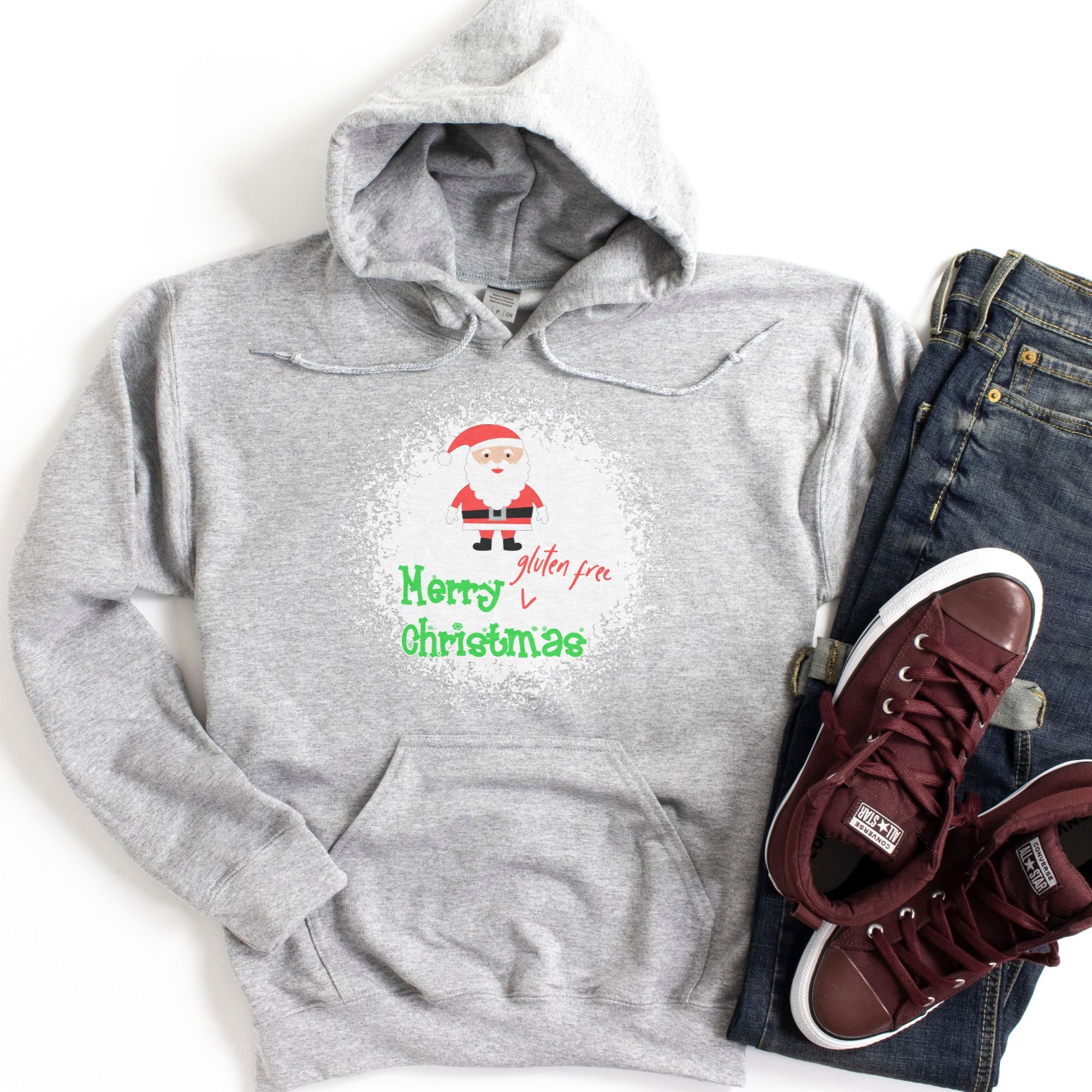 HOODIES-2024-Merry-Gluten-Free-Christmas-SANTA-Hoodie-LIGHT-GREY-1-Gildan-18500-Mens