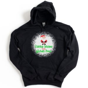 HOODIES-2024-Santa-Knows-Im-Gluten-Free-Christmas-Hoodie-BLACK-2-Gildan-18500-Womens