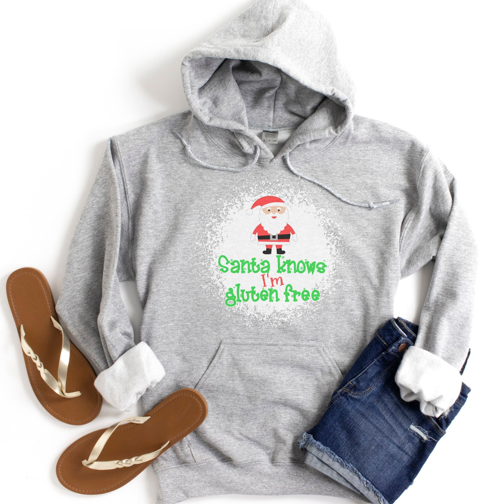 HOODIES-2024-Santa-Knows-Im-Gluten-Free-Christmas-Hoodie-LIGHT-GREY-1-Gildan-18500-Womens