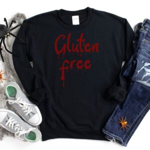 JUMPERS-2024-Gluten-Free-Halloween-Jumper-BLOOD-DRIP-BLACK-1-Gildan-18000-Womens